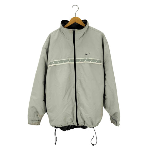 ナイキ NIKE 00S 刺しゅうナイロンジャケット 裏地フリース メンズ JPN:XL XL