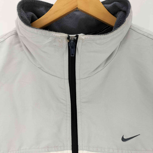 ナイキ NIKE 00S 刺しゅうナイロンジャケット 裏地フリース メンズ JPN:XL XL