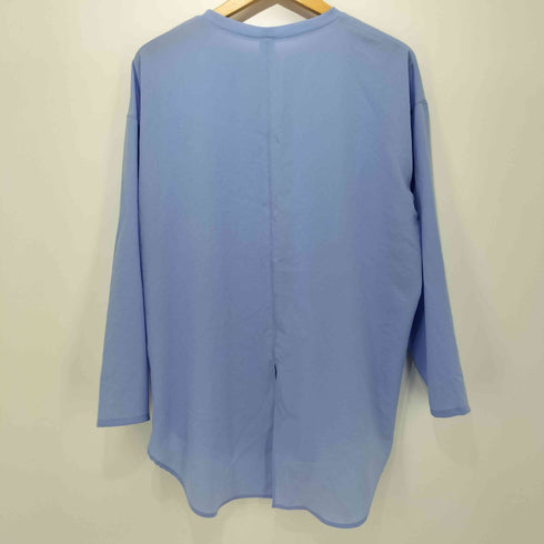 ディニテコリエ Dignite Collier ストレッチシフォン クルーネック ロングスリーブブラウス レディース FREE
