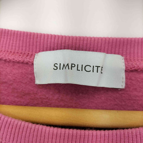 シンプリシテェ SIMPLICITE 23AW オーバーサイズ微起毛裏毛プルオーバー レディース FREE