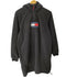 トミージーンズ tommy jeans フロントロゴ ハーフジップフーデットフリースジャケット メンズ import:M