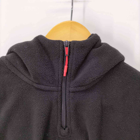 トミージーンズ tommy jeans フロントロゴ ハーフジップフーデットフリースジャケット メンズ import:M