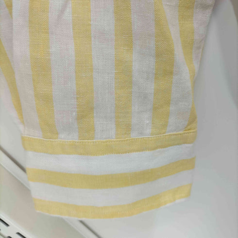 ポロバイラルフローレン Polo by RALPH LAUREN ポニー刺繍 リネンストライプシャツ メンズ import:XL
