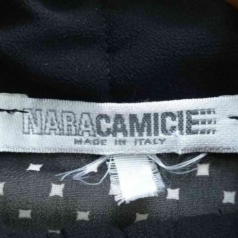 ナラカミーチェ NARACAMICIE ダイヤ柄 フリル シアーシャツブラウス レディース