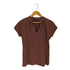 アーペーセー A.P.C. ギャザー サイドスリット Vネックスキッパーカットソー レディース import:XS