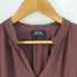 アーペーセー A.P.C. ギャザー サイドスリット Vネックスキッパーカットソー レディース import:XS