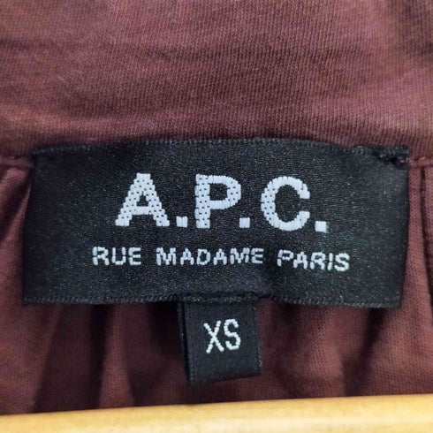 アーペーセー A.P.C. ギャザー サイドスリット Vネックスキッパーカットソー レディース import:XS