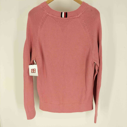 トミーヒルフィガー TOMMY HILFIGER LUXURY COTTON TH ロゴ 刺繍 コットン ニット メンズ import:M