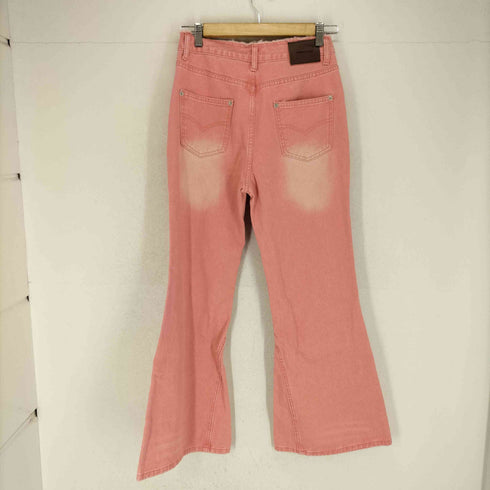 カットオフダメージデザインフレアデニムパンツ レディース JPN:M