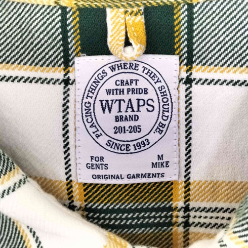 ダブルタップス WTAPS 16SS UNION LS 01 L/Sチェックシャツ メンズ JPN:M