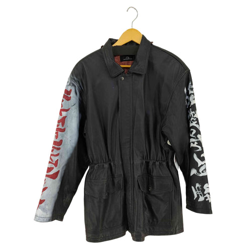 nonchalant ans hack the hekihooo シープスキン ハンドペイント レザージャケット メンズ