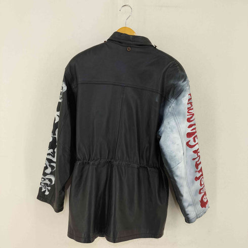 nonchalant ans hack the hekihooo シープスキン ハンドペイント レザージャケット メンズ