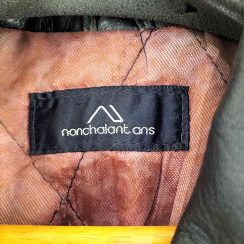 nonchalant ans hack the hekihooo シープスキン ハンドペイント レザージャケット メンズ