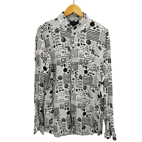 ザラ ZARA funky pattern shirt regular fit メンズ import:L