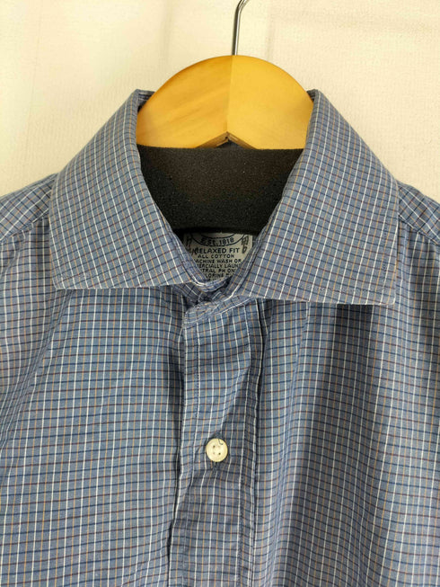 ブルックスブラザーズ BROOKS BROTHERS 80-90s USA製 Est.1818 チェック柄 カッタウェイシャツ メンズ 14 1/2-2