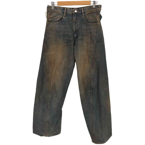 ネヴァーフォーゲット NVRFRGT 3D TWISTED WIDE LEG JEANS メンズ JPN:3