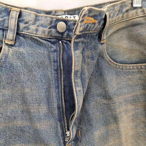 ネヴァーフォーゲット NVRFRGT 3D TWISTED WIDE LEG JEANS メンズ JPN:3