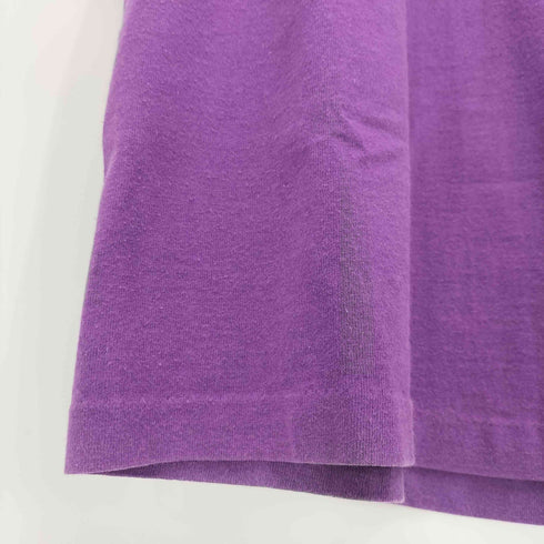 90S anvilボディ 花柄 企業プリント Uネック S/S Tシャツ レディース import:S