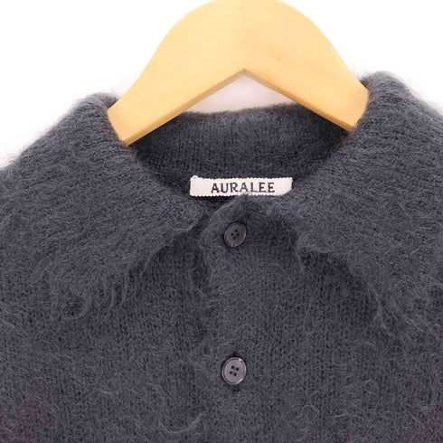 オーラリー AURALEE Brushed Super Kid Mohair Knit POLO メンズ JPN:4