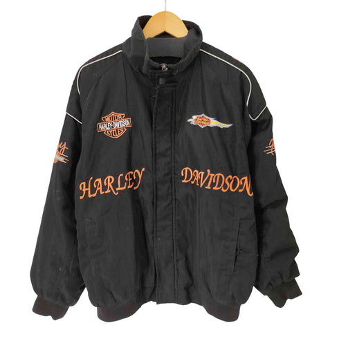 ハーレーダビッドソン HARLEY-DAVIDSON 中綿ナイロンジャケット ブランドロゴ刺繍 メンズ JPN:XL