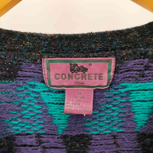 CONCRETE ネイティブ柄 アクリル ニット カーディガン レディース import:M