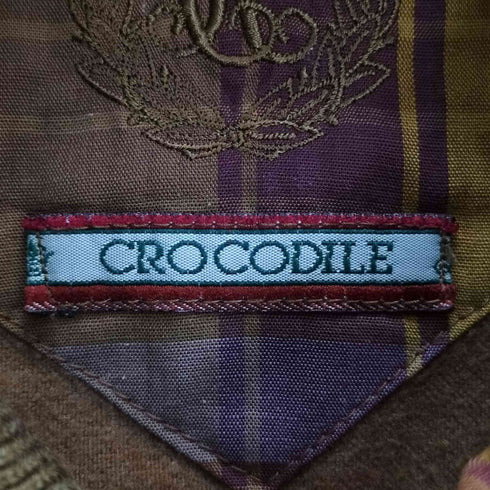 クロコダイル crocodile チェック柄 スウィングトップ ハリントンジャケット ジップアップジャケット メンズ import:L