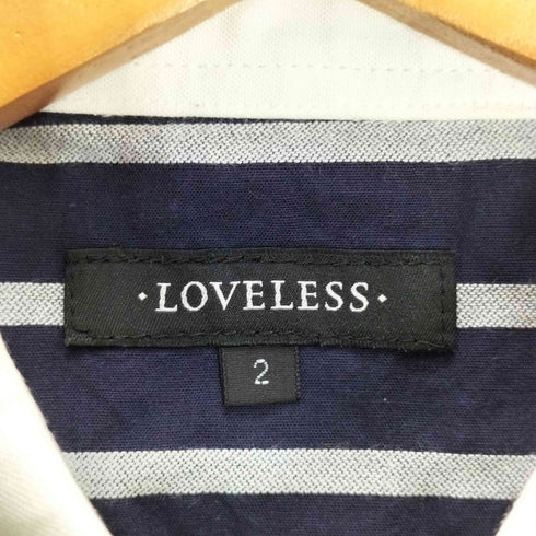 ラブレス LOVELESS ドット ボーダー ボタンダウンシャツ メンズ 2