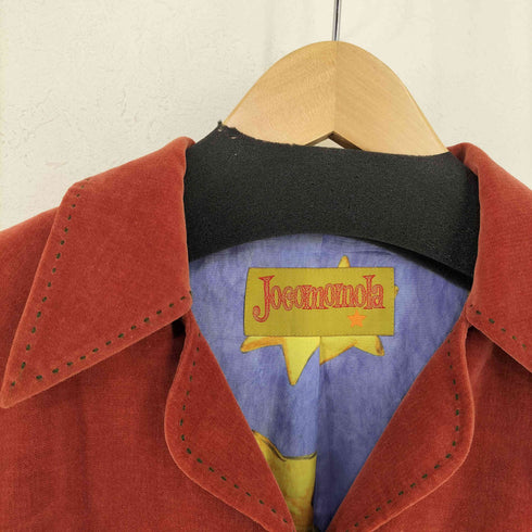 ホコモモラ Jocomomola 90s グリーンステッチ オープンカラー クロップド ラグランベロアジャケット 短丈 レディース EUR:40