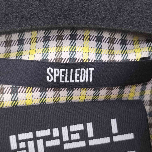 SPELLEDIT 裏地チェックコットンステンカラーコート レディース