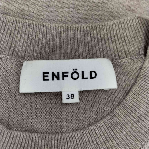 エンフォルド ENFOLD ハイゲージ アシンメトリーニットセーター レディース 38