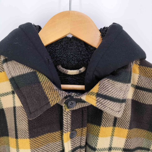 HAWKE&COMPANY 裏地ボア フーデッド チェックシャツジャケット メンズ JPN:XL