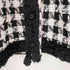 SPELLEDIT ブロックチェックファーパイピングノーカラージャケット レディース