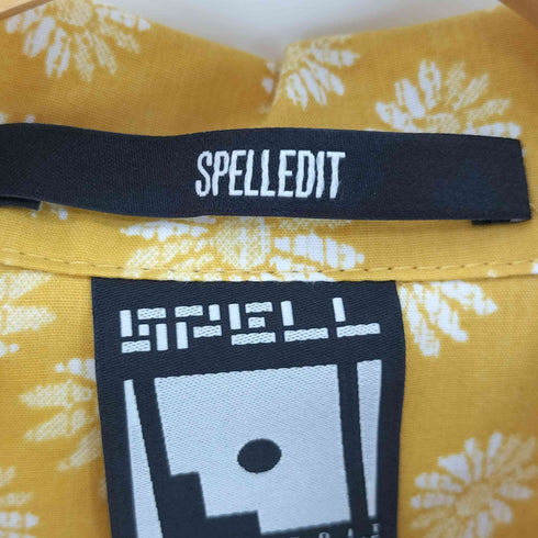 SPELLEDIT コットン花柄オープンカラーシャツ レディース