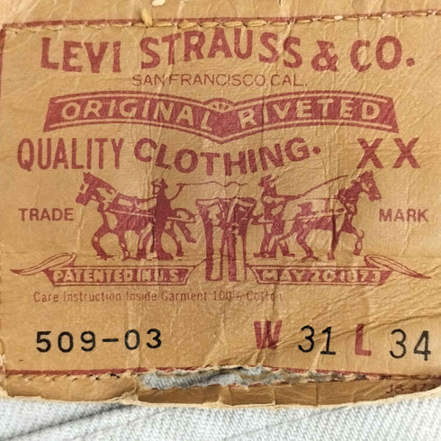 リーバイス Levis 日本製 刻印 509-03 ロングレングス デニム パンツ メンズ W31L34