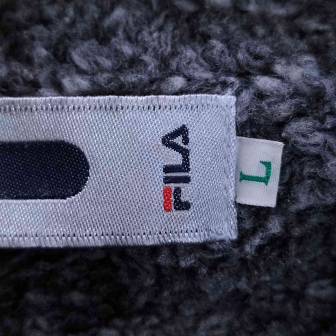 フィラ FILA ロゴ刺繍 フード着脱 裏地ボア キルティング ベンチコート メンズ JPN:L