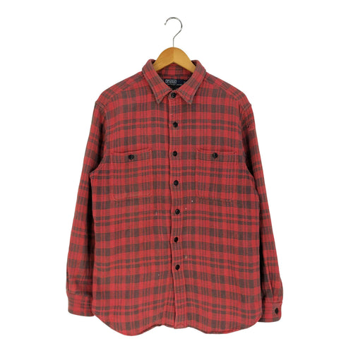 ポロバイラルフローレン Polo by RALPH LAUREN インド製 VINTAGE FARREL チェック柄 2ポケット フランネルシャツ ネルシャツ メンズ import:L