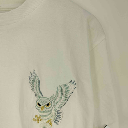 A(LeFRUDE)E フクロウ刺繍 クルーネックTシャツ メンズ M