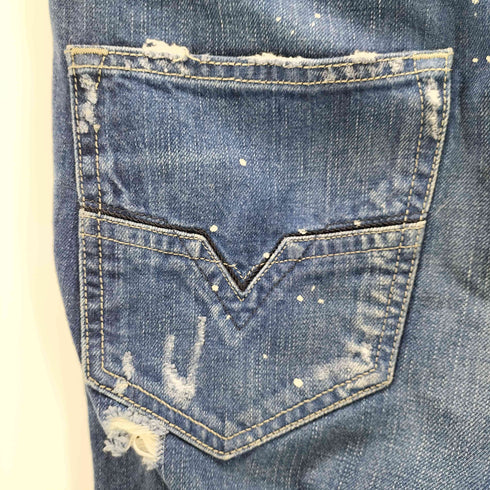 ディーゼル DIESEL LARKEE-T ストレッチダメージデニムパンツ メンズ W30L32
