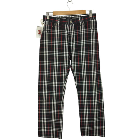 バーバリーブラックレーベル BURBERRY BLACK LABEL ボタンフライ チェックパンツ メンズ 79
