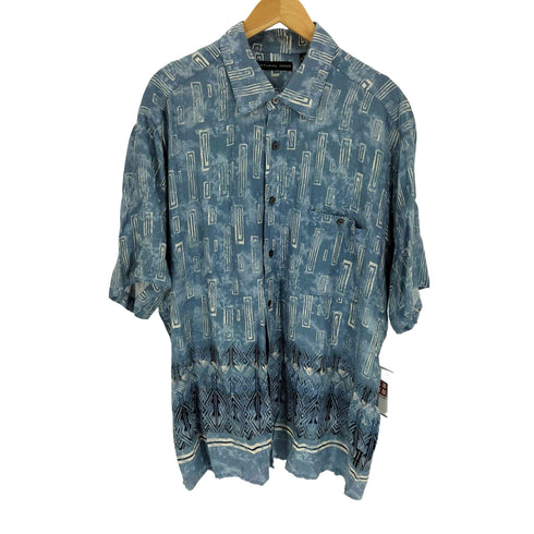 ナチュラルイシュー NATURAL ISSUE 民族柄 レーヨン S/S シャツ メンズ import:XL