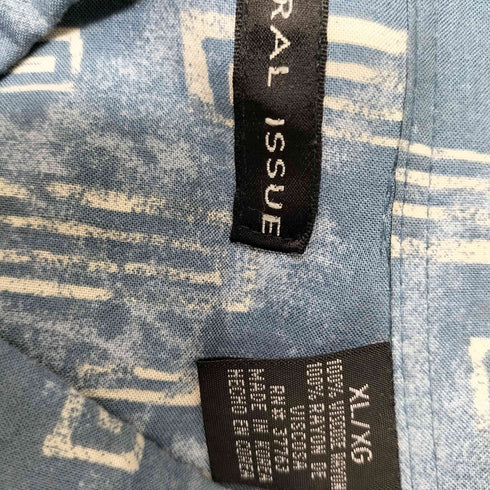 ナチュラルイシュー NATURAL ISSUE 民族柄 レーヨン S/S シャツ メンズ import:XL