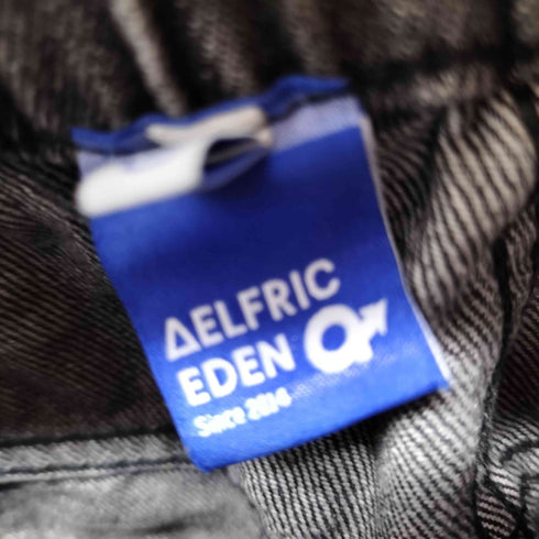 aelfric eden サイドジップブラックデニムパンツ メンズ 30