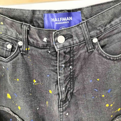 HALMAN ダメージペンキ加工デニムパンツ メンズ JPN:M