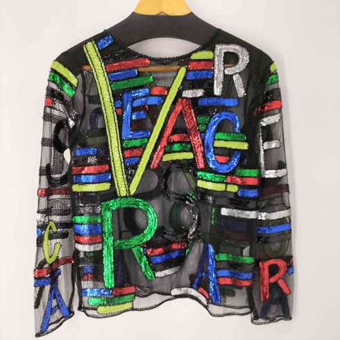 プレガ PREGA L/S スパンコールTシャツ レディース
