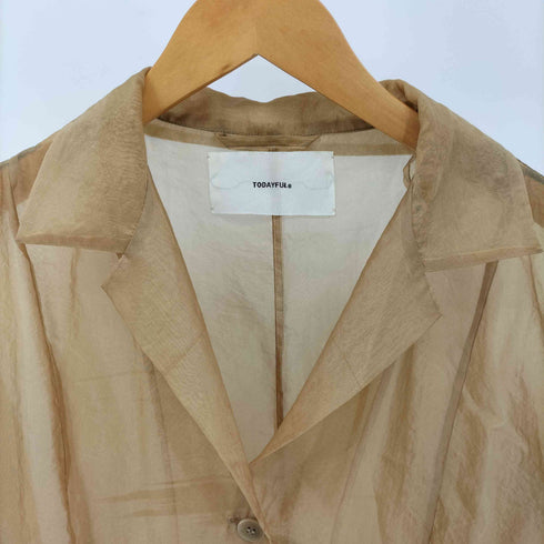 トゥデイフル TODAYFUL Sheer Shirts Gown シアー シャツ ガウン レディース JPN:36