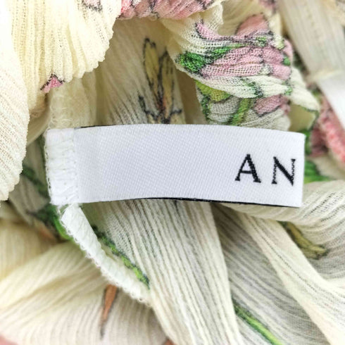 アナイ ANAYI フラワープリントプリーツワンピース レディース