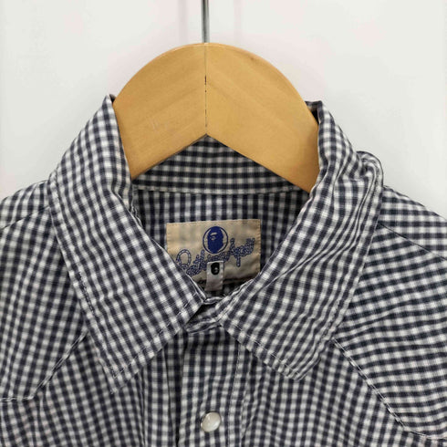 アベイシングエイプ A BATHING APE ギンガムチェックウエスタンシャツ メンズ JPN:M