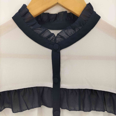 トナル TONAL ジョーゼットバイカラーフリルブラウス レディース JPN:38