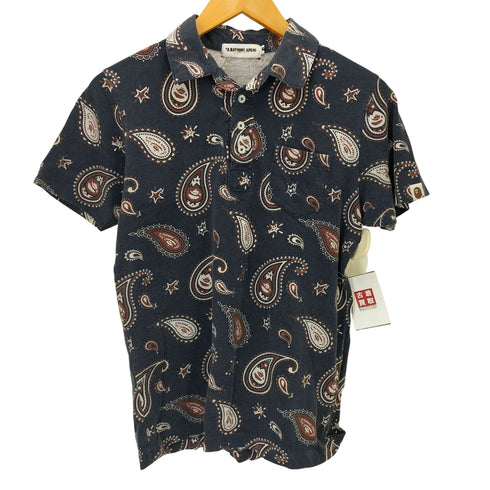 アベイシングエイプ A BATHING APE ペイズリー柄半袖ポロシャツ メンズ JPN:S