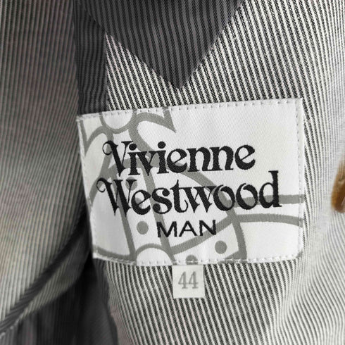 ヴィヴィアンウエストウッドマン Vivienne Westwood MAN ストライプ リネン混 変形テーラードジャケット メンズ 44